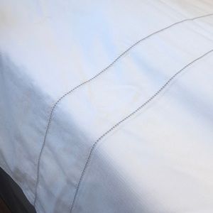 Duvet cover white with gray stripes